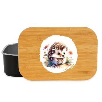 Igel Aquarell - Lunch Box - Schwarz - Vorne