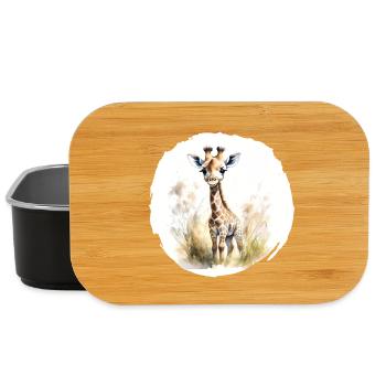 Aquarell Giraffe - Lunch Box - Schwarz - Vorne