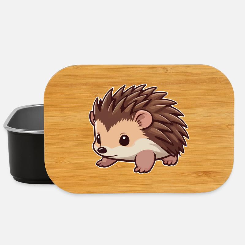 Niedlicher Igel Tier - Lunch Box - Schwarz