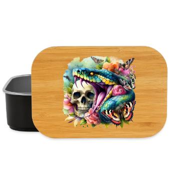 Snake Skull - Lunch Box - black - Front