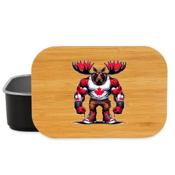 Kanada Elch mit Nationalflagge - Lunch Box - Schwarz - Vorne
