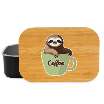 Sloth in a coffee cup - Lunch Box - black - Front