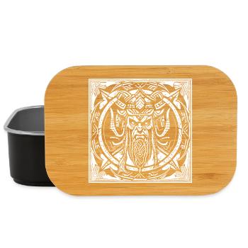Nordischer Wikinger Demon auf Pagan Tribal - Lunch Box - Schwarz - Vorne