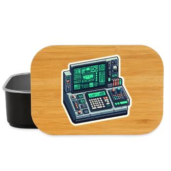 Retro Computer Console Neon - Lunch Box - Schwarz - Vorne