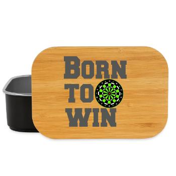 Dart, Dartpfeil, Darts, Shirt Born to win (25) - Lunch Box - Schwarz - Vorne