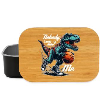 Basketball T-Rex Dinosaurier Geschenk - Lunch Box - Schwarz - Vorne