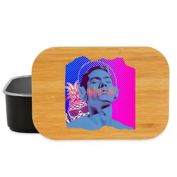 Musique Pop Art - Boîte à goûter - noir - Devant