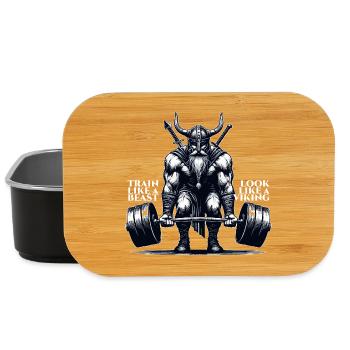 Cadeau de soulevé de terre Viking - Boîte à goûter - noir - Devant