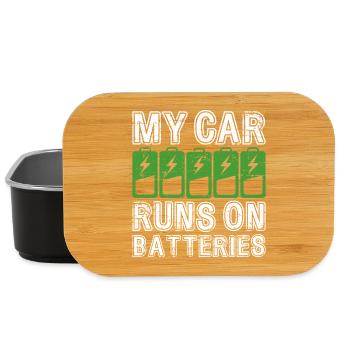 Ma voiture fonctionne sur batteries eCar Voiture électrique - Boîte à goûter - noir - Devant