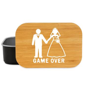 Bride and Groom Game Over Newlyweds Wedding - Lunch Box - black - Front