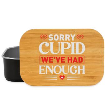 Sorry Amor, wir hatten genug Zitat T-Shirt - Lunch Box - Schwarz - Vorne
