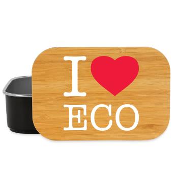 I LOVE ECO - Lunch Box - Schwarz - Vorne
