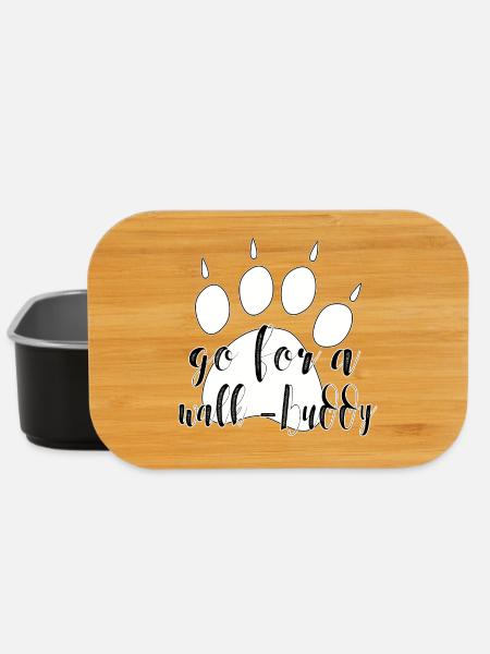 Go for a Walk Buddy – Dog Design - Lunch Box - black
