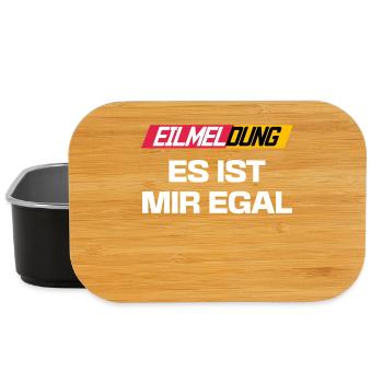 Chill Egal Statement Witzig Ist Mir Wurscht - Lunch Box - Schwarz - Vorne