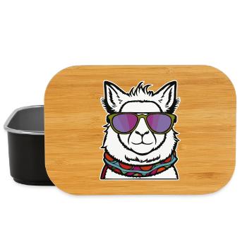 Cooles Lama - Lunch Box - Schwarz - Vorne