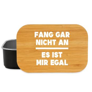 I don't care cool saying indifferent attitude - Lunch Box - black - Front