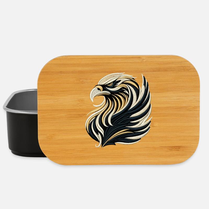 Majestic Embroidered Eagle - Lunch Box - black