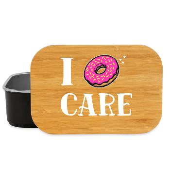 Les dictons drôles n’ont pas d’importance donut je m’en fiche attitude - Boîte à goûter - noir - Devant