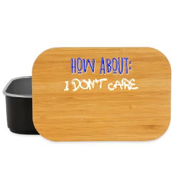 I don't care about the indifferent statement - Lunch Box - black - Front