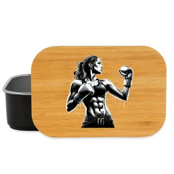 Boxer Strong Woman Boxing Women Boxing Gift - Lunch Box - black - Front