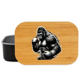 Gorilla Boxer Kämpfer Boxen Geschenk - Lunch Box - Schwarz - Vorne