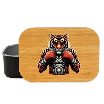Tiger Boxer Kämpfer Boxen Geschenk - Lunch Box - Schwarz - Vorne