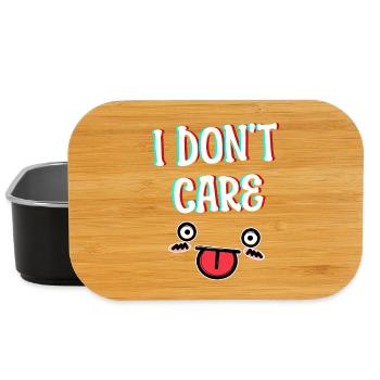 I don't care Attitude Funny Statement Relax - Lunch Box - black - Front