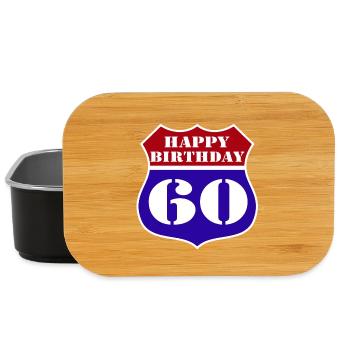 60.Geburtstag , US Happy Birthday 60 (25) - Lunch Box - Schwarz - Vorne