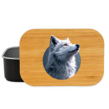 Illustration de Loup Blanc - Boîte à goûter - noir - Devant