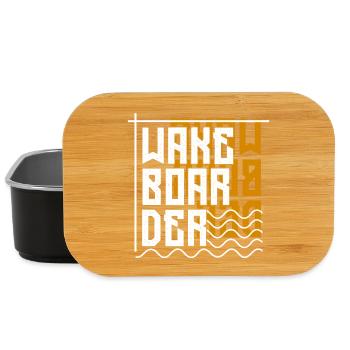 Wakeboard, Kitesurfer, Vague, Surf, Surf - Boîte à goûter - noir - Devant
