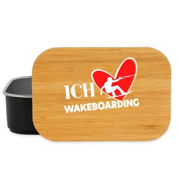 Wakeboard Statement Heart Stunt Kitesurfer Surfing - Lunch Box - black - Front
