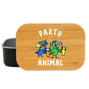 Bird Statement Parrot Bird Lover Animal Zoo - Lunch Box - black - Front