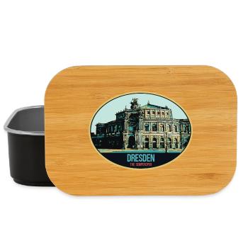 Dresdner Semperoper: Eleganz in der Illustration - Lunch Box - Schwarz - Vorne