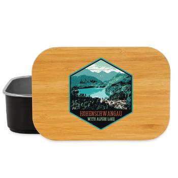 Hohenschwangau with Alpsee See - Lunch Box - black - Front
