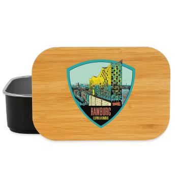 Illustration: , Hamburg - Lunch Box - Schwarz - Vorne
