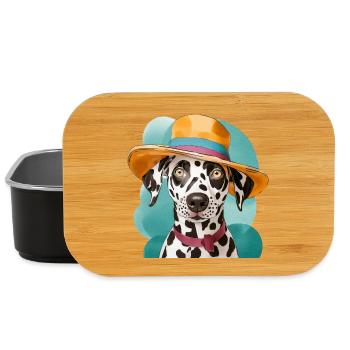 lustiger Dalmatiner mit hut - Lunch Box - Schwarz - Vorne