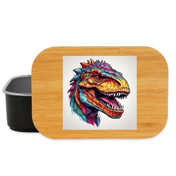 coloré Tyrannosaurus Rex T-Rex - Boîte à goûter - noir - Devant