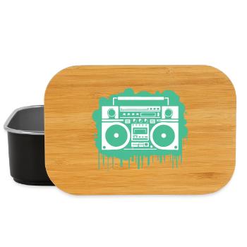 Cyan Ghettoblaster - Lunch Box - Schwarz - Vorne