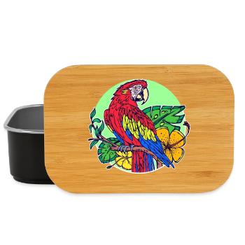 Haustier Tropisch Tier Vogel Papagei Zootiere - Lunch Box - Schwarz - Vorne