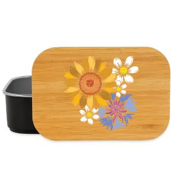 Bouquet Flowers Symbol Nature Colors Market icon - Lunch Box - black - Front