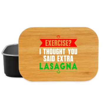 Faire de l'exercice ? Lasagne - Boîte à goûter - noir - Devant