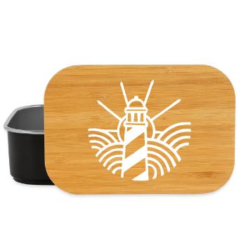 Der weiße Leuchtturm und der Ozean - Lunch Box - Schwarz - Vorne