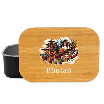 Bhutan dragon Thimphu Himalaya - Lunch Box - black - Front