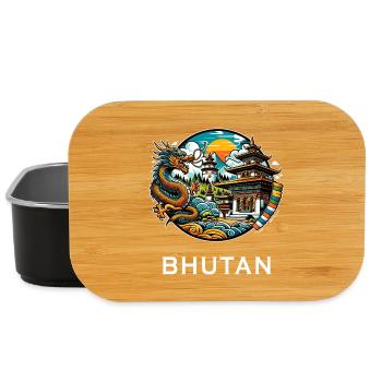 Bhutan dragon Thimphu Himalaya - Lunch Box - black - Front