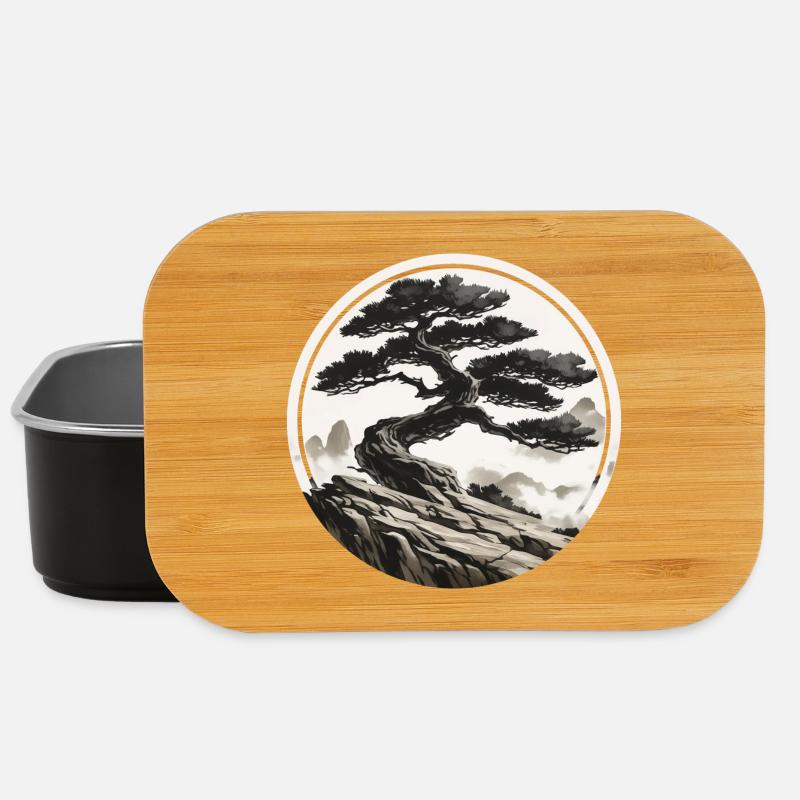Paysage Asiatique - Boîte à goûter - noir