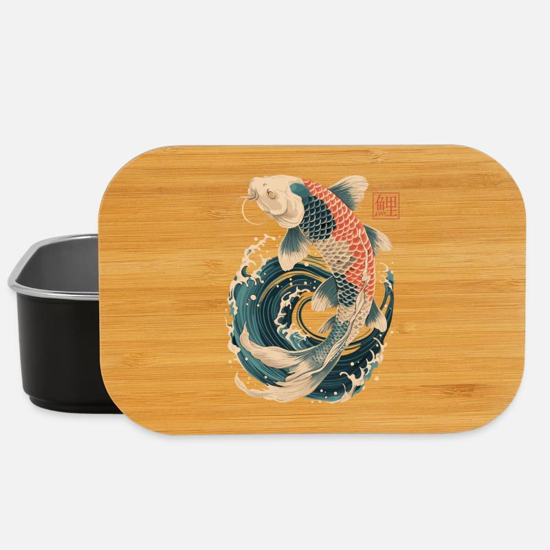 Koi-Karpfen - Lunch Box - Schwarz