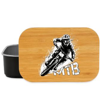 MTB Mountain Biking Mountain Bike Gift - Lunch Box - black - Front