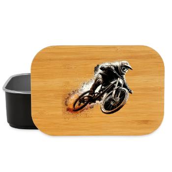 MTB Mountain Biking Mountain Biking Gift - Lunch Box - black - Front