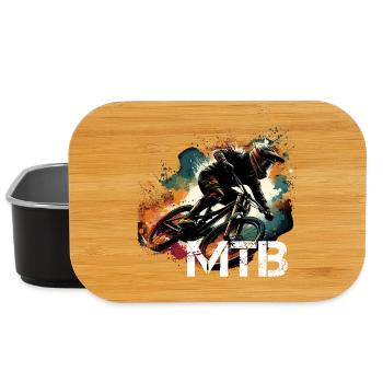 MTB Mountain Biking Mountain Biking Gift - Lunch Box - black - Front