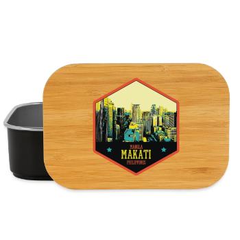 Skyline Éclatant : Makati, Manille, Philippines - Boîte à goûter - noir - Devant